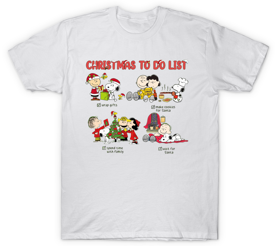 Christmas To Do List Snoopy T-Shirt
