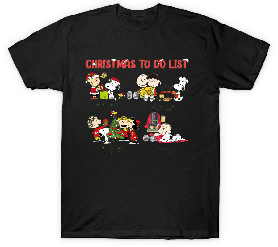 Alternative view of Christmas To Do List Snoopy T-Shirt