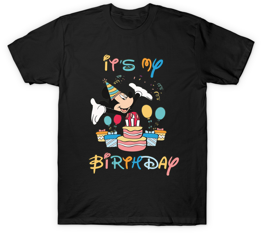 Alternative view of Mickey Mouse It's My Birthday T-Shirt