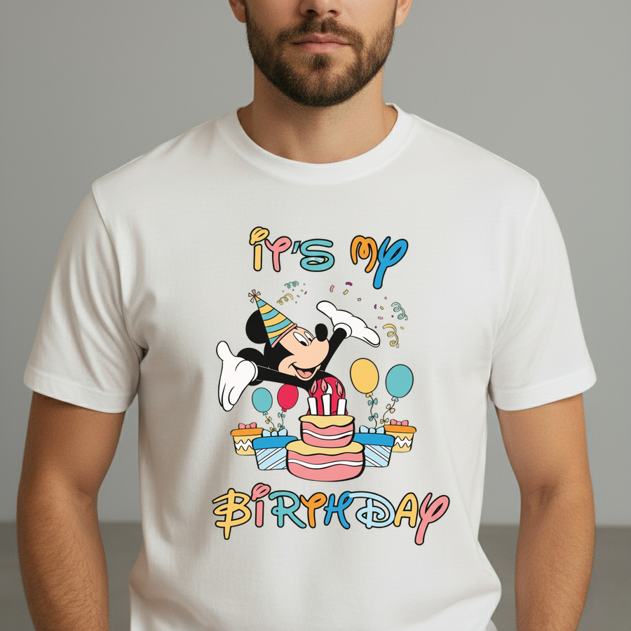 Mickey Mouse It's My Birthday T-Shirt 7 Mickey Mouse It's My Birthday T-Shirt - Image 7