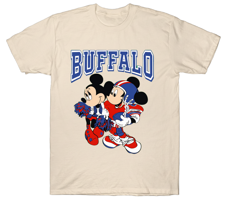 Buffalo Minnie & Mickey Football T-Shirt 3 Buffalo Minnie & Mickey Football T-Shirt - Image 3