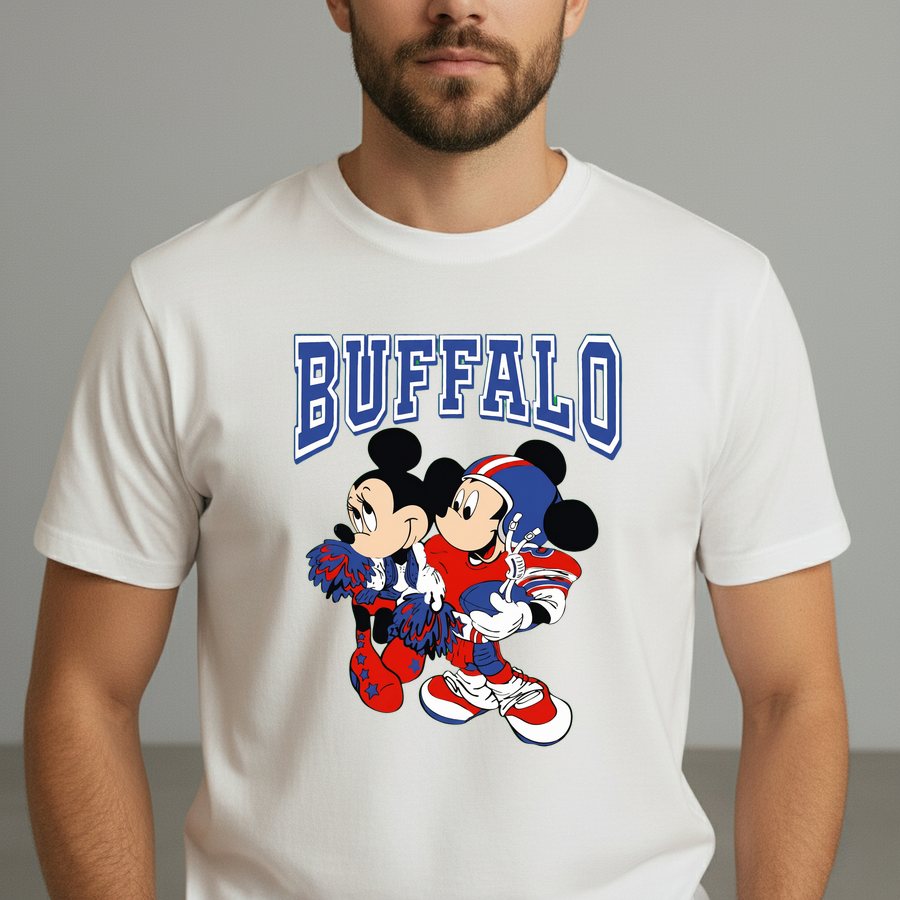 Buffalo Minnie & Mickey Football T-Shirt 5 Buffalo Minnie & Mickey Football T-Shirt - Image 5