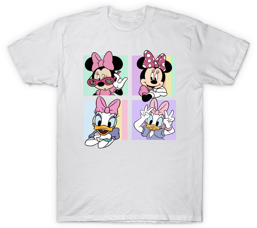 Minnie And Daisy Collage T-Shirt