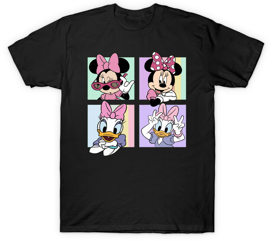 Alternative view of Minnie And Daisy Collage T-Shirt