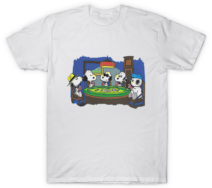 Snoopy Poker Card Playing T-Shirt